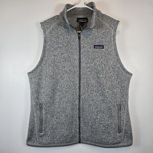 Patagonia Heather Gray Fleece Zip-Up Vest
